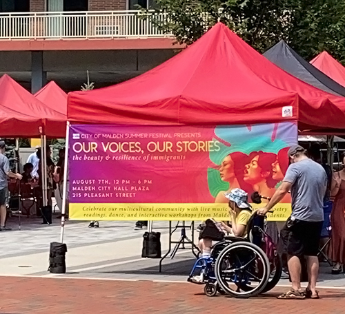 Print banner for the Malden Summer Festival.