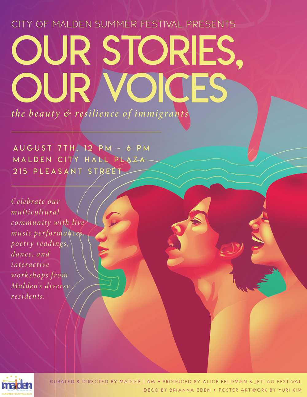 Poster for the Malden Summer Festival.